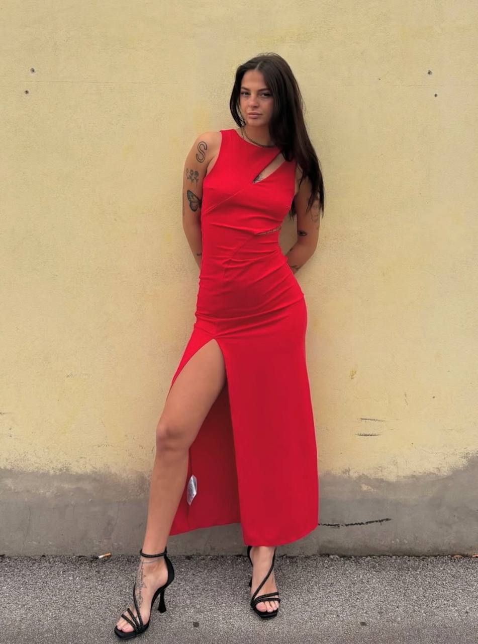 Abito lungo cutout
