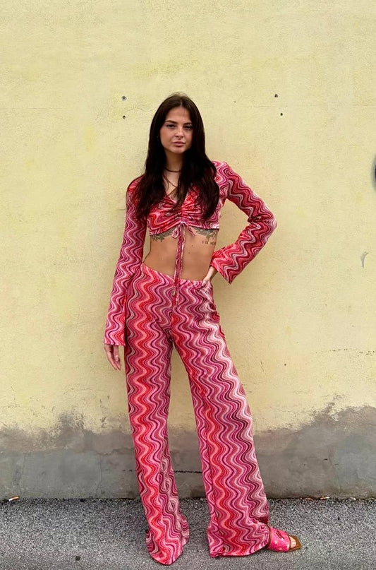 Crop top a manica lunga Cotazur